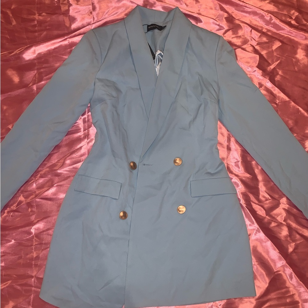 PLT Baby Blue Blazer Dress